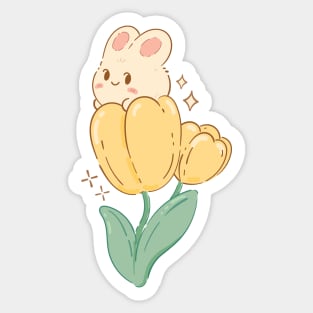 Flower Bun | Yellow Sticker